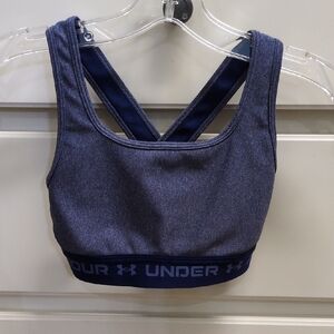 Under Armour Heathered Purple Racer Back Sports Bra, Like New, XS